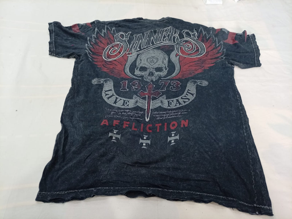  Vintage Skull T-Shirts Bundle  in mixed sizes and colours, Grade B/C.