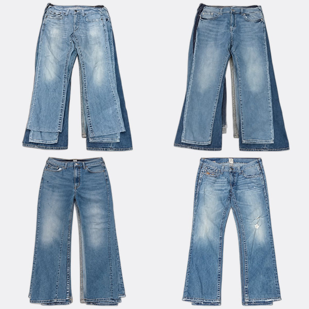 Vintage True Religion Men Jeans Bundle  in mixed sizes and colours, Grade B/C.
