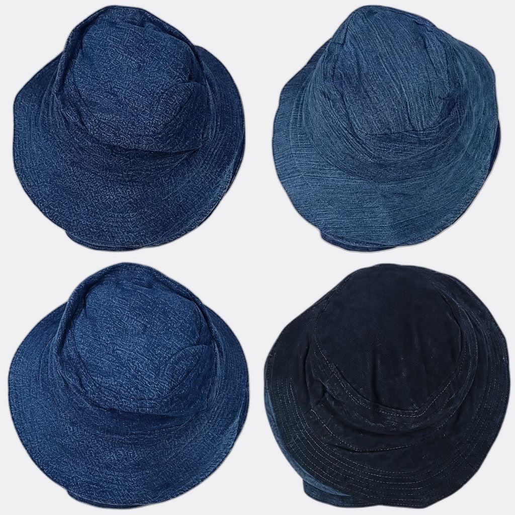 Upcycled Denim Hats Bundle in mixed sizes and colours. Grade A/B/C.