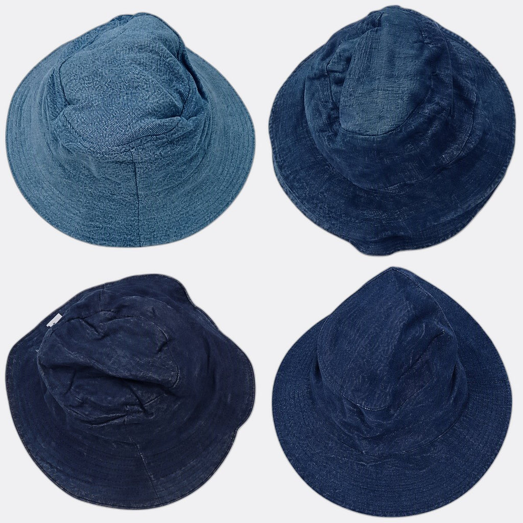Upcycled Denim Hats Bundle in mixed sizes and colours. Grade A/B/C.