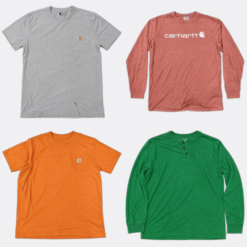 Vintage Carhartt T-Shirts Bundle in mixed sizes and colours. Grade B/C.