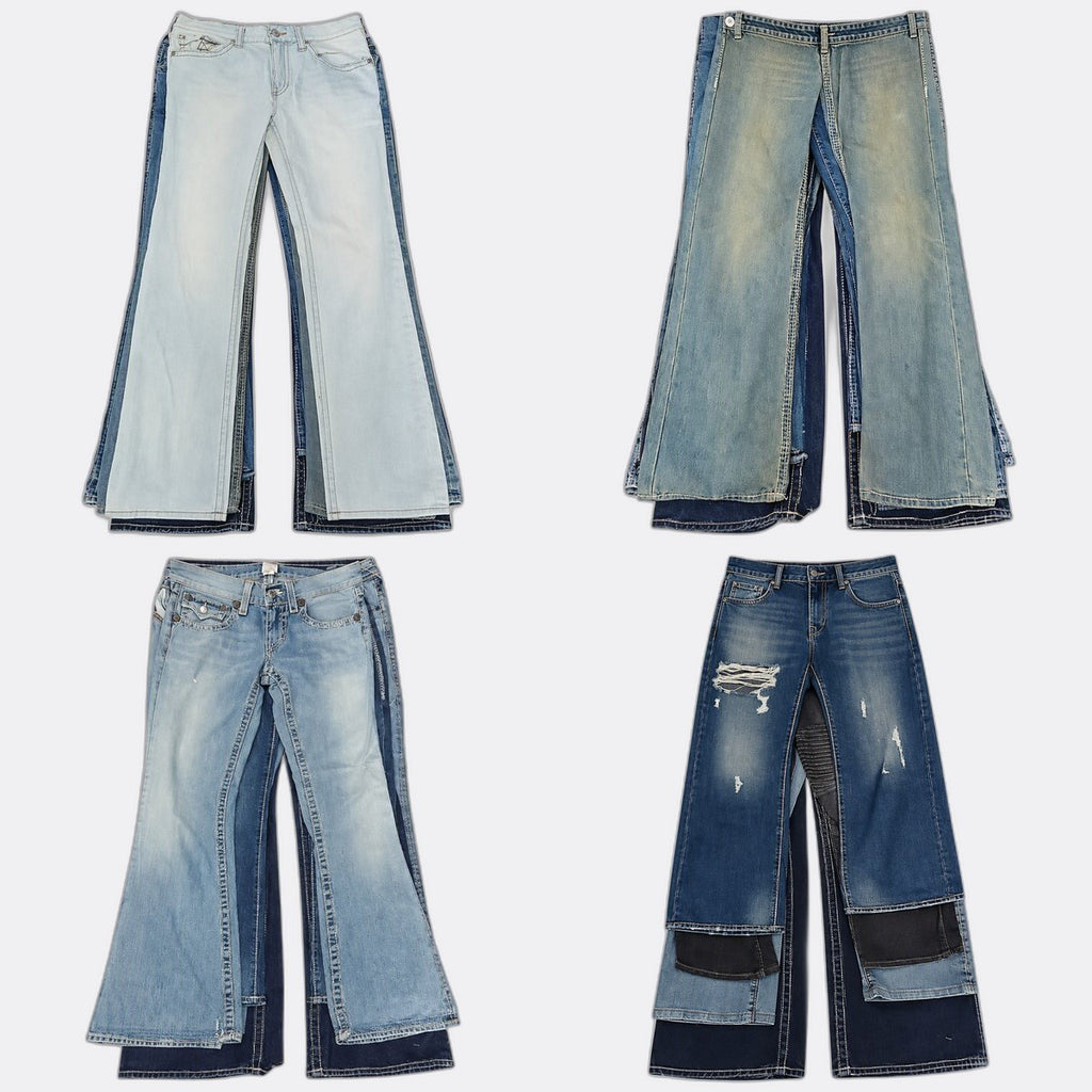 Vintage True Religion Men Jeans Bundle in mixed sizes and colours. Grade B/C.
