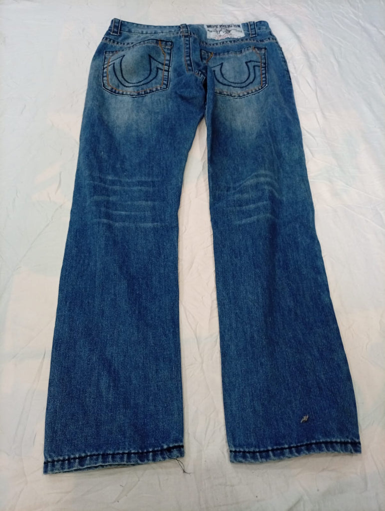 Vintage True Religion Men and Women Jeans Bundle in mixed sizes and colours. Grade B/C.