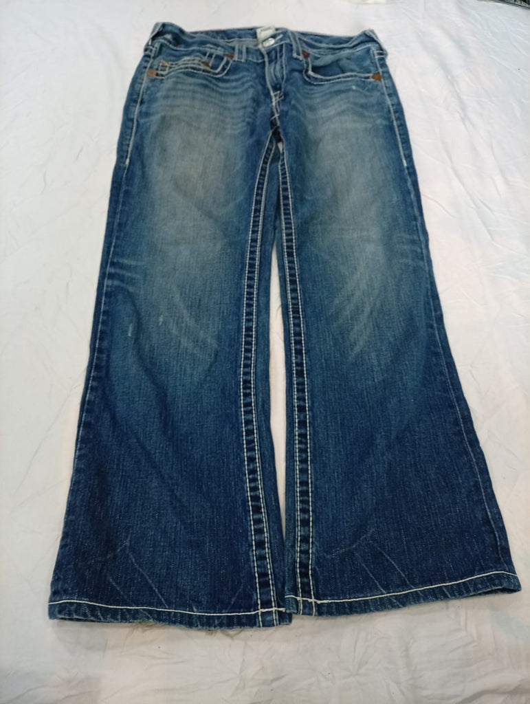 Vintage True Religion Men and Women Jeans Bundle in mixed sizes and colours. Grade B/C.