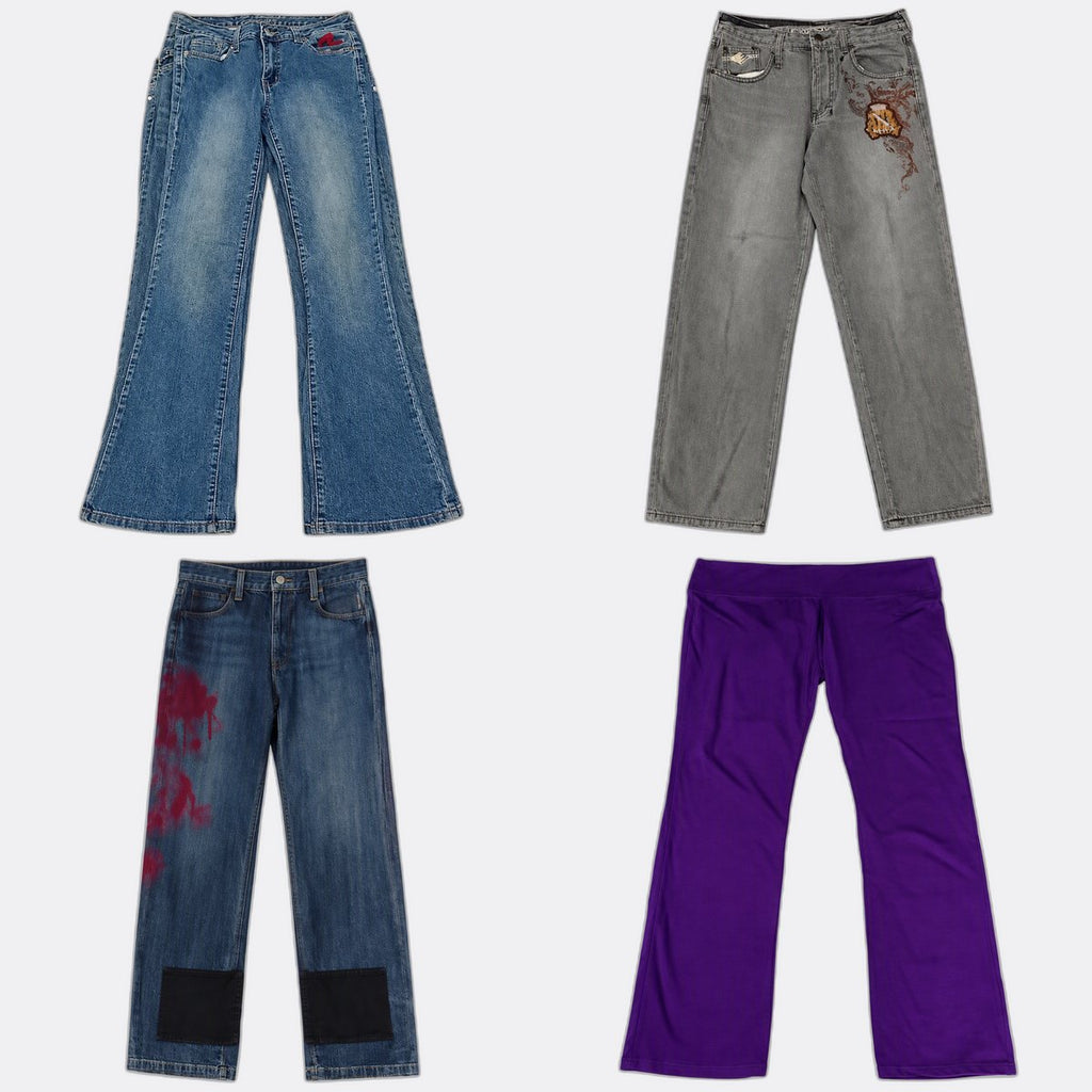 Vintage Designer Women Jeans Bundle in mixed sizes and colours. Grade B/C.