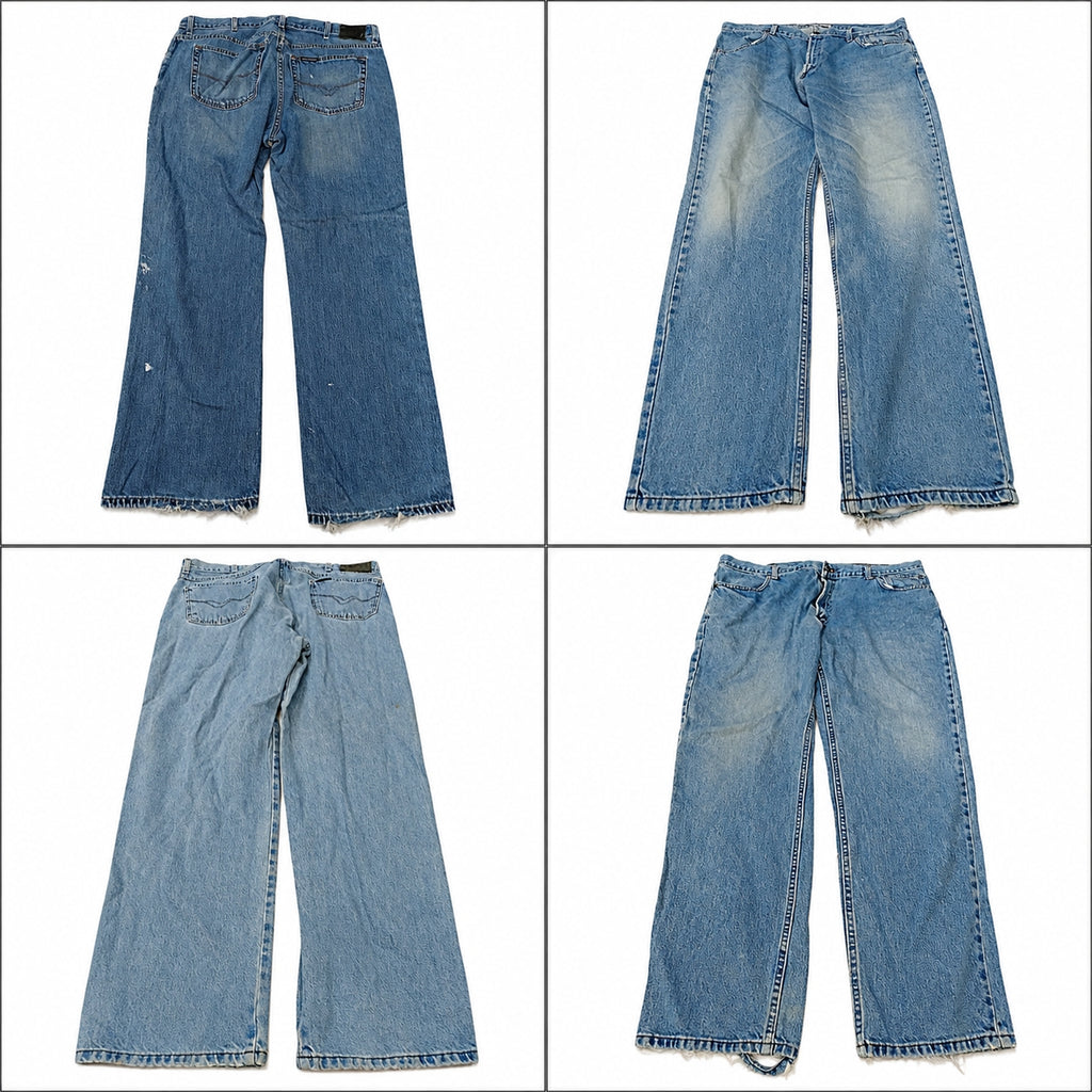 Vintage Harley Men Jeans Bundle in mixed sizes and colours. Grade C.