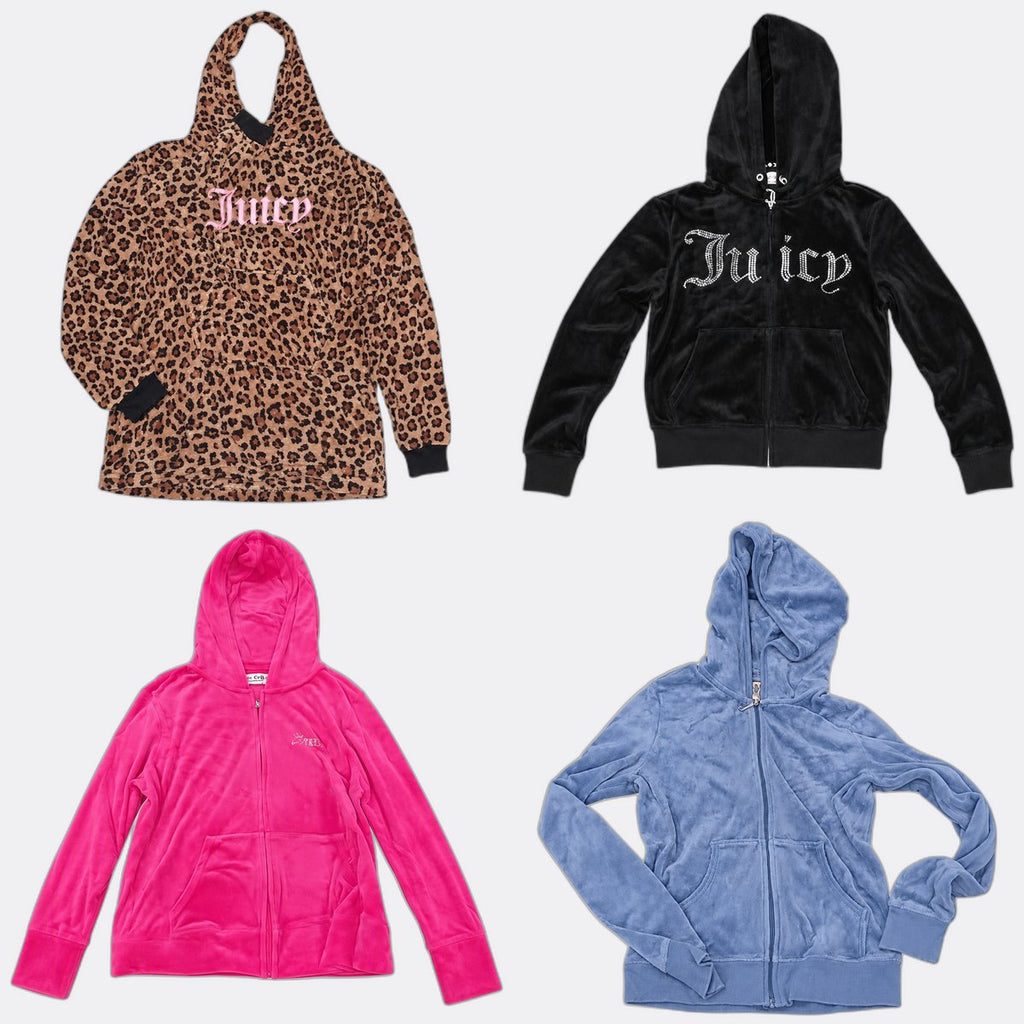 Y2K Juicy Hoodies Bundle in mixed sizes and colours. Grade A/B/C.