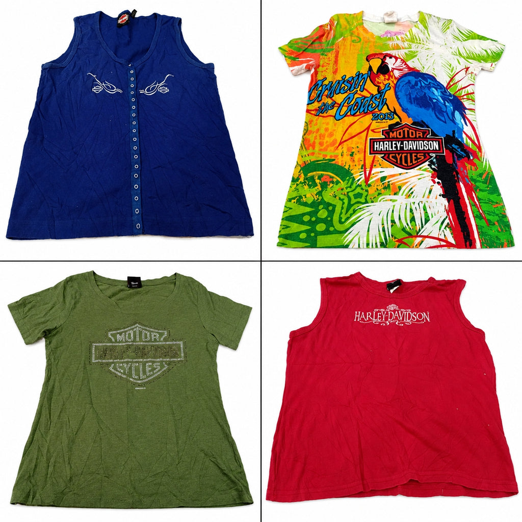 Vintage Harley Baby Tees Bundle in mixed sizes and colours. Grade A/B/C.