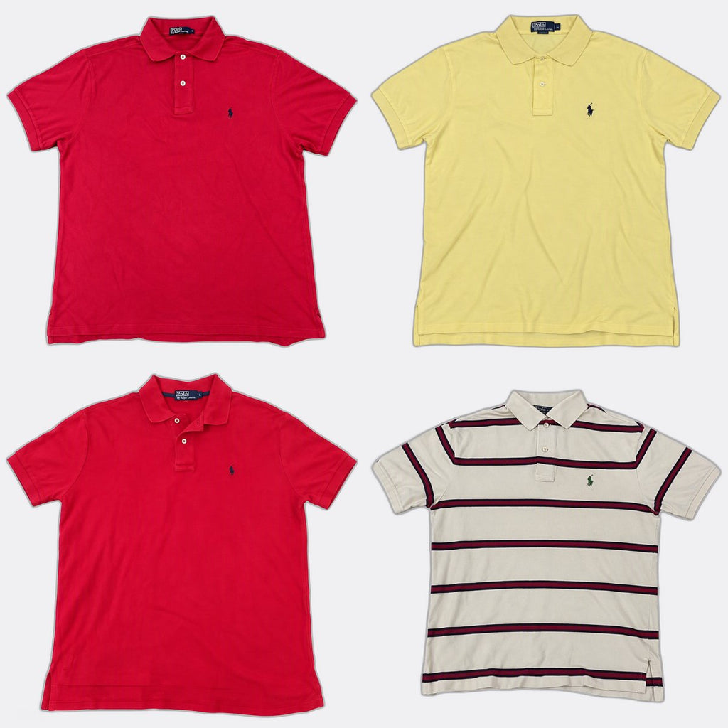 Vintage Polo T-Shirts Bundle in mixed sizes and colours. Grade B/C.