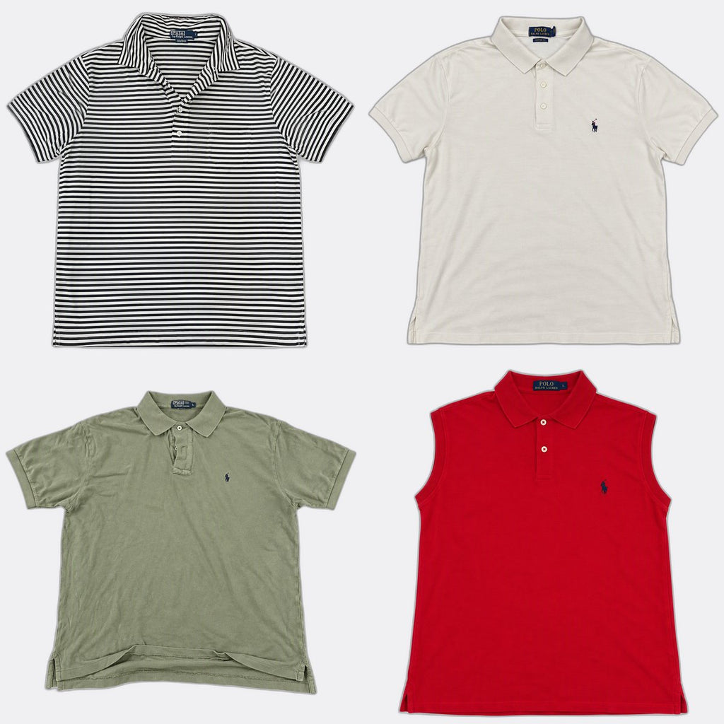 Vintage Polo T-Shirts Bundle in mixed sizes and colours. Grade B/C.