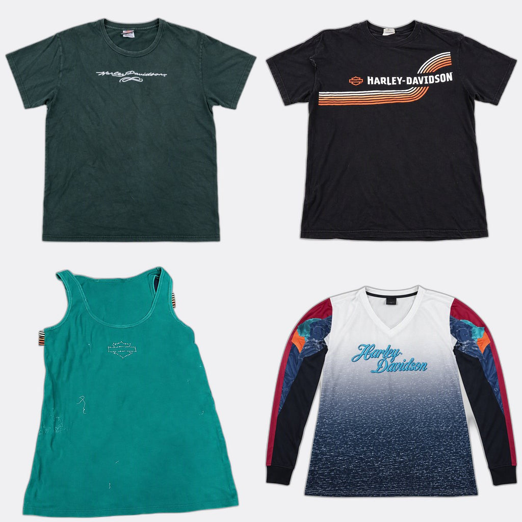 Vintage Harley Baby Tees Bundle  in mixed sizes and colours, Grade A/B/C.