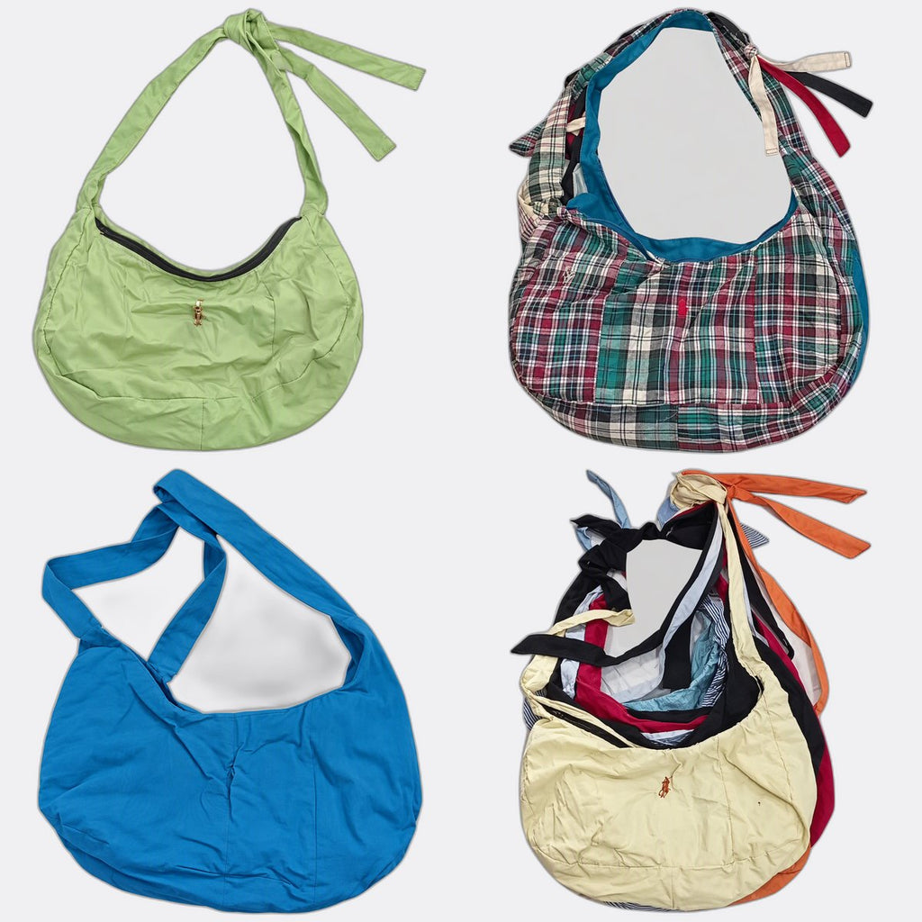 Upcycled Polo Bags Bundle  in mixed sizes and colours, Grade A/B/C.