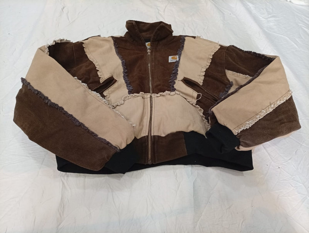  Upcycled Carhartt Crop Jackets Bundle  in mixed sizes and colours, Grade A/B/C.