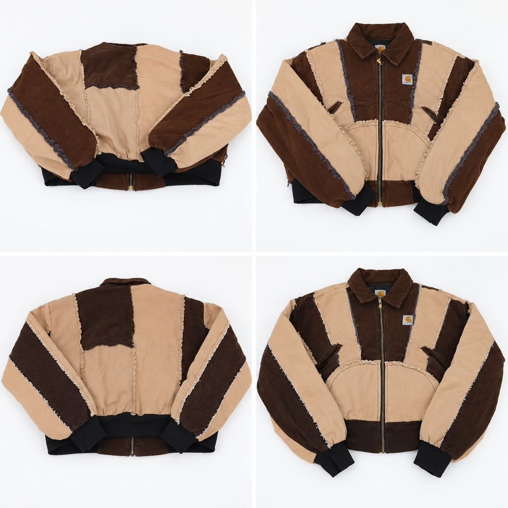 Upcycled Carhartt Crop Jackets Bundle  in mixed sizes and colours, Grade A/B/C.
