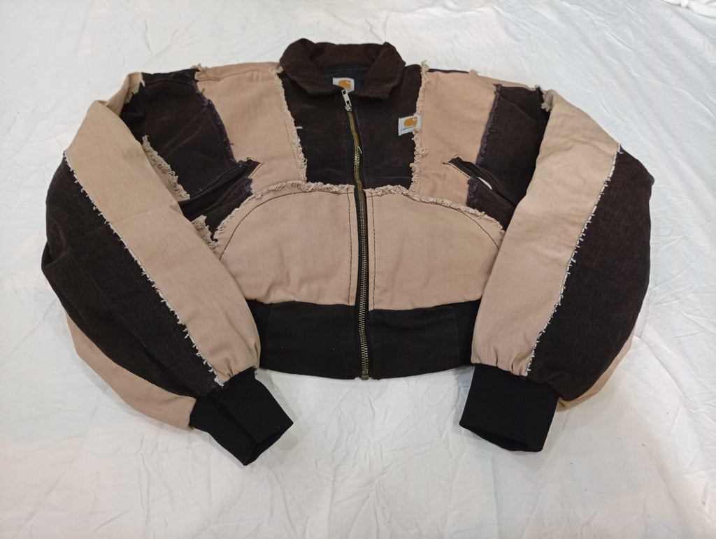 Upcycled Carhartt Crop Jackets Bundle  in mixed sizes and colours, Grade A/B/C.