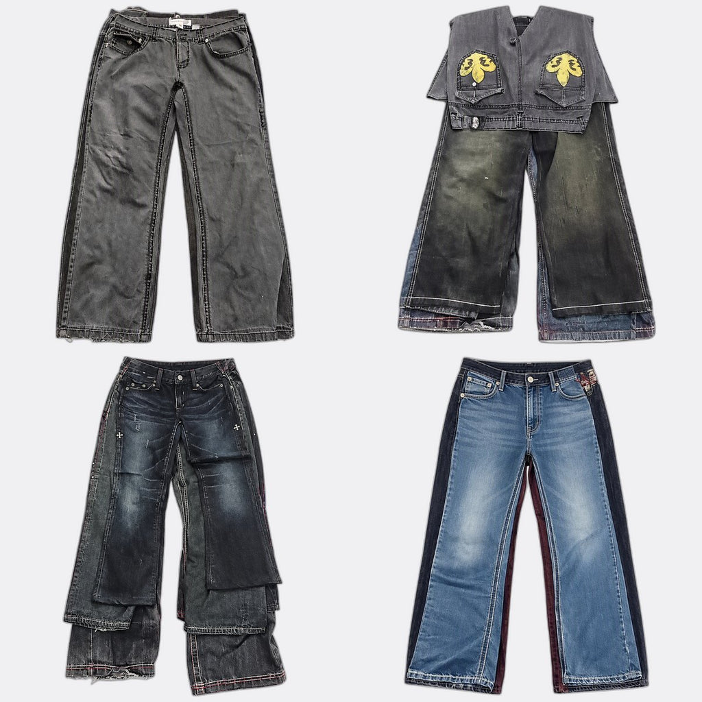 Vintage Designer Men Jeans Bundle  in mixed sizes and colours, Grade B/C.