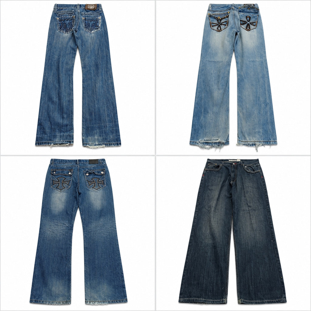 Vintage Designer Men Jeans Bundle  in mixed sizes and colours, Grade B/C.