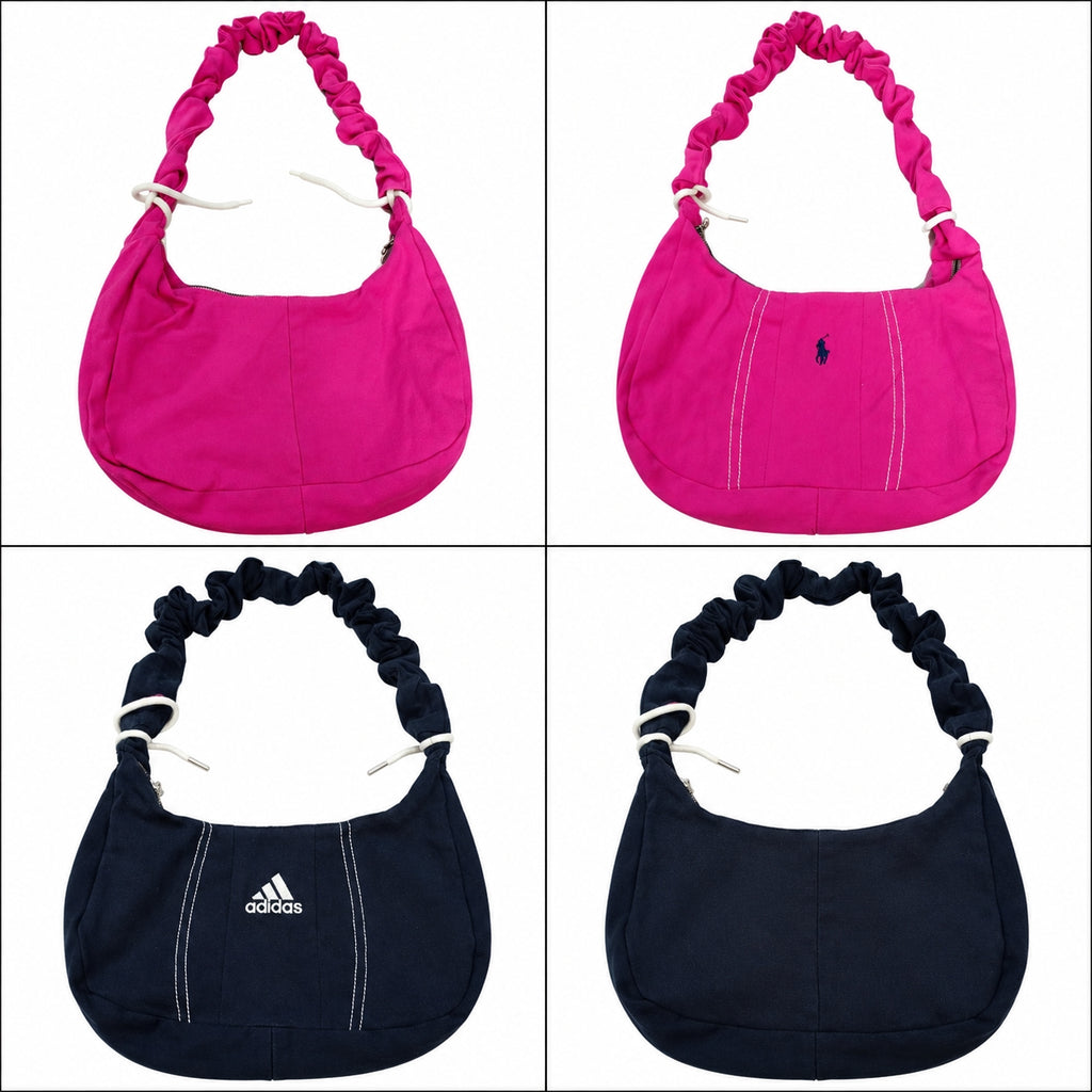 Upcycled Polo and Adidas Bags Bundle in mixed sizes and colours. Grade A/B.