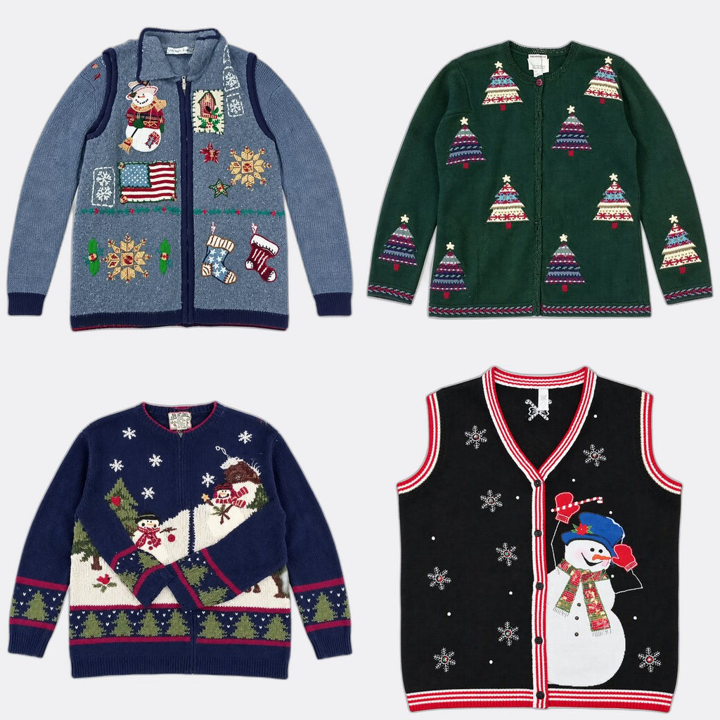 Christmas Sweaters Bundle in mixed sizes and colours. Grade A/B.