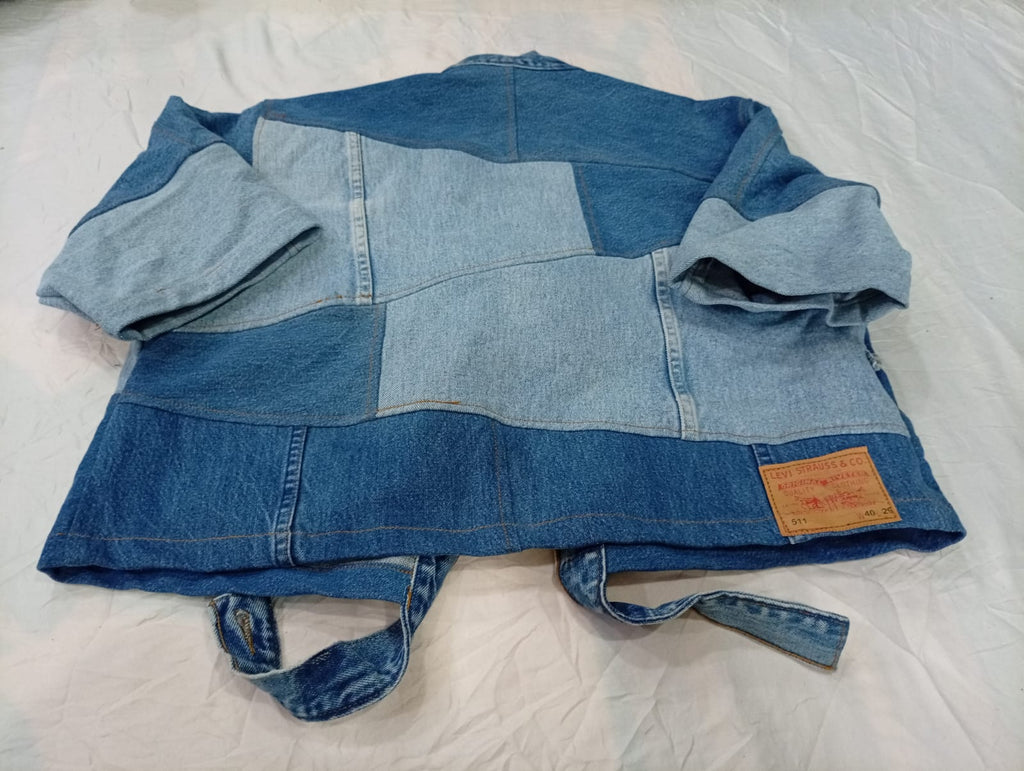 CR13763 Upcycled Levi's Crop Denim Jackets Bundle