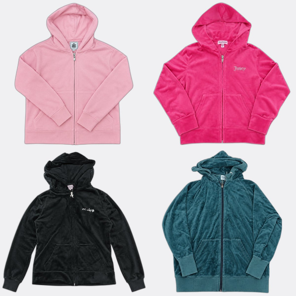 Y2K Juicy Hoodies Bundle  in mixed sizes and colours, Grade A/B/C.