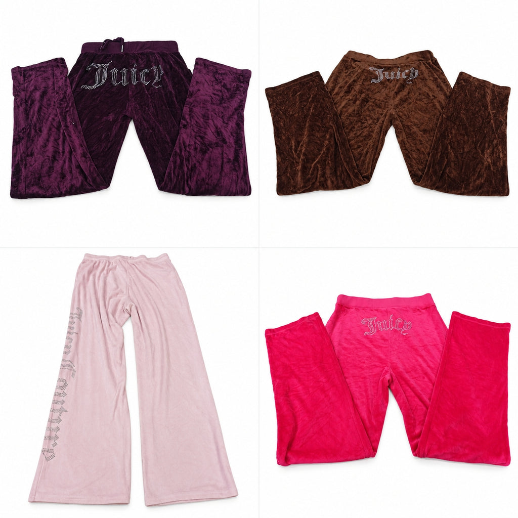 Y2K Juicy Trousers Bundle  in mixed sizes and colours, Grade A/B/C.