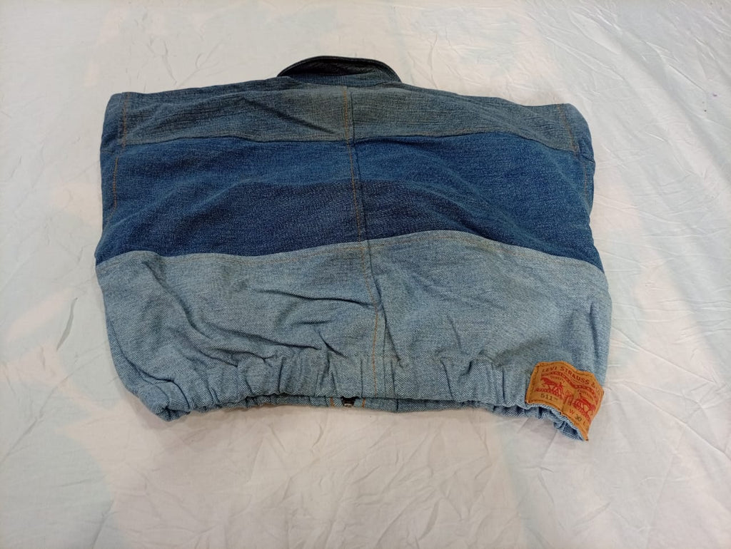 Upcycled Levi's Crop Denim Jackets Bundle  in mixed sizes and colours, Grade A/B/C.