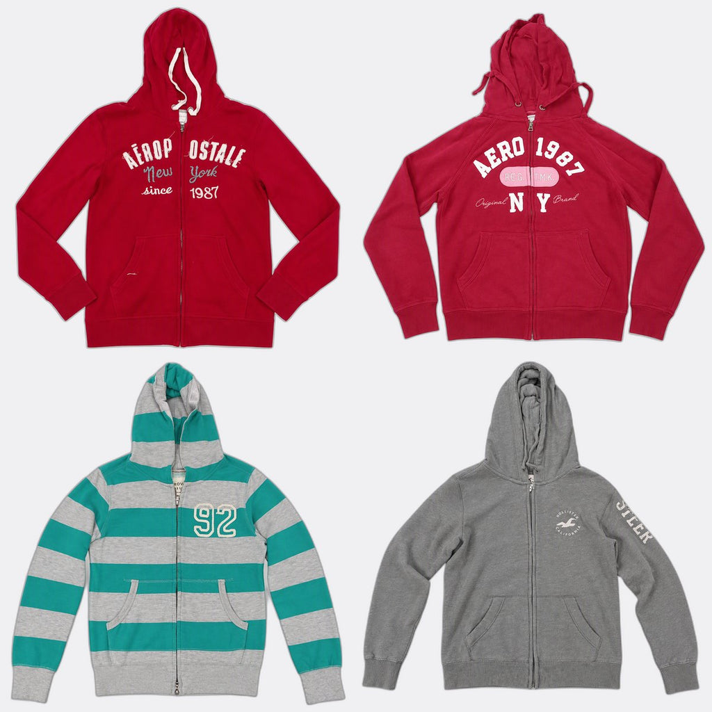 Vintage Mix Branded Hoodies Bundle  in mixed sizes and colours, Grade A/B/C.