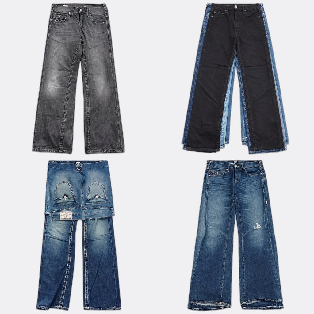 Vintage True Religion Men Jeans Bundle  in mixed sizes and colours, Grade B/C.