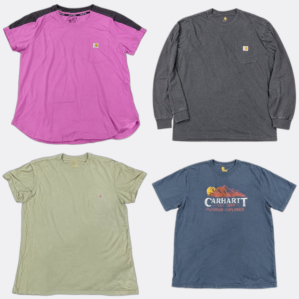  Vintage Carhartt T-Shirts Bundle  in mixed sizes and colours, Grade B/C.