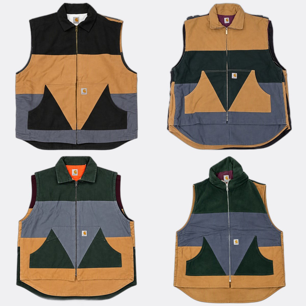 Upcycled Carhartt Vests Bundle  in mixed sizes and colours, Grade A/B
