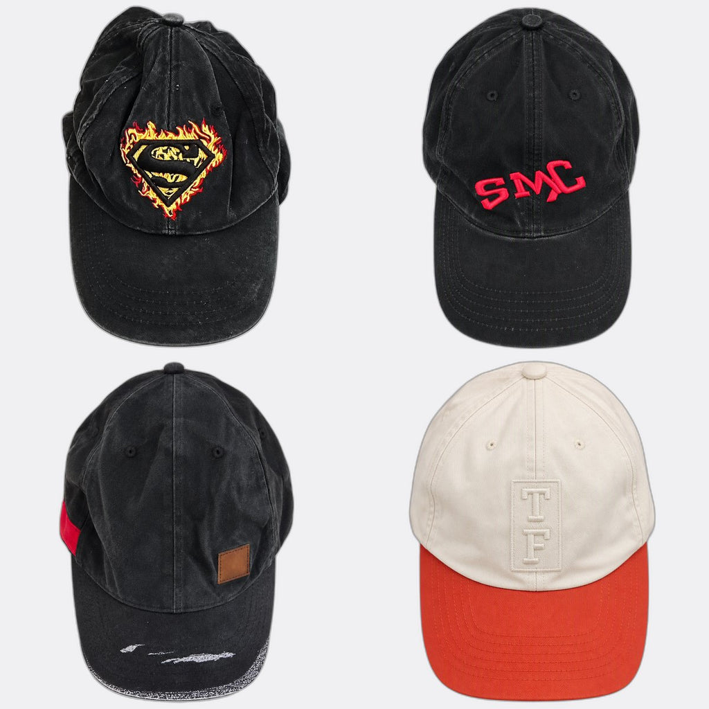 Vintage Mix Branded Caps Bundle  in mixed sizes and colours, Grade A/B/C.