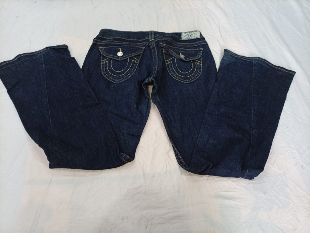 Vintage True Religion Flare and Straight Jeans  in mixed sizes and colours, Grade B/C.