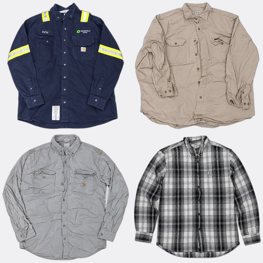 Vintage Carhartt Men Shirts Bundle in mixed sizes and colours, Grade B/C.