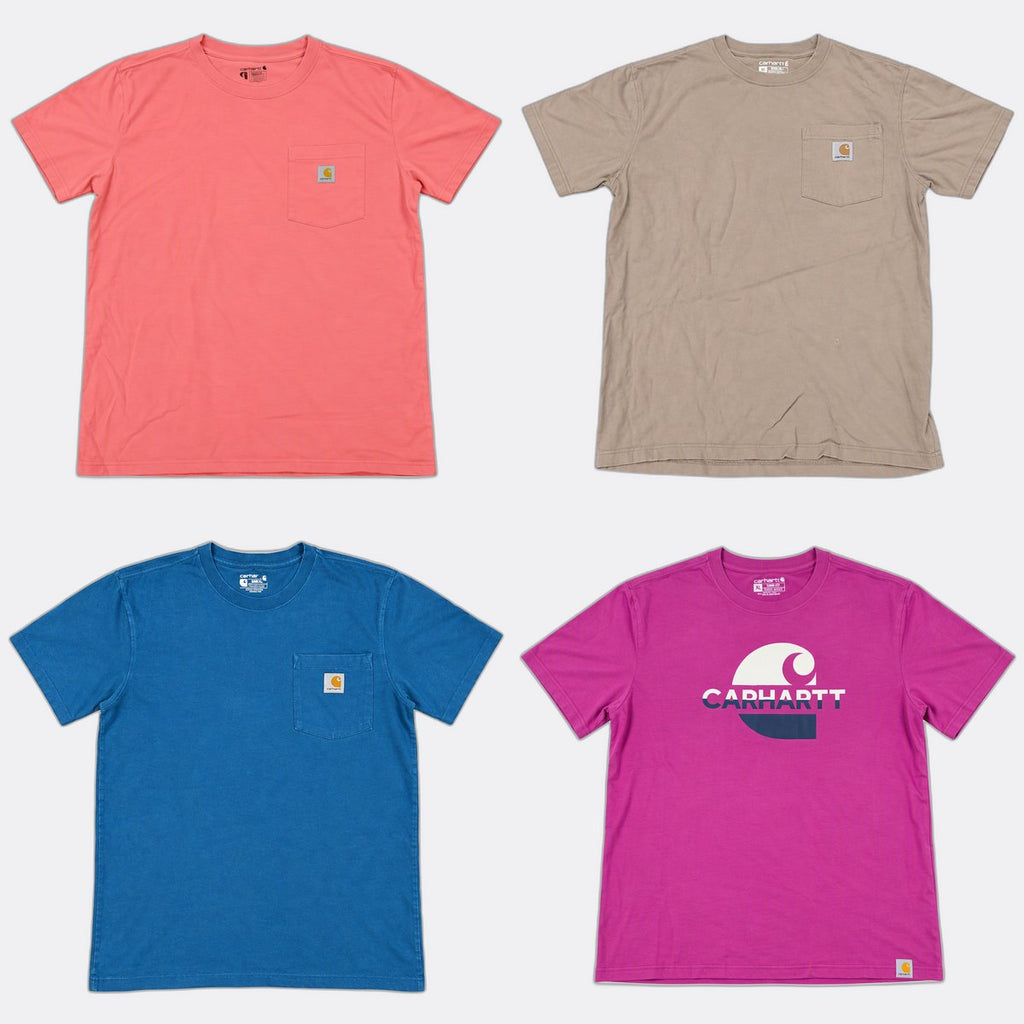 Vintage Carhartt T-Shirts Bundle in mixed sizes and colours. Grade B/C.