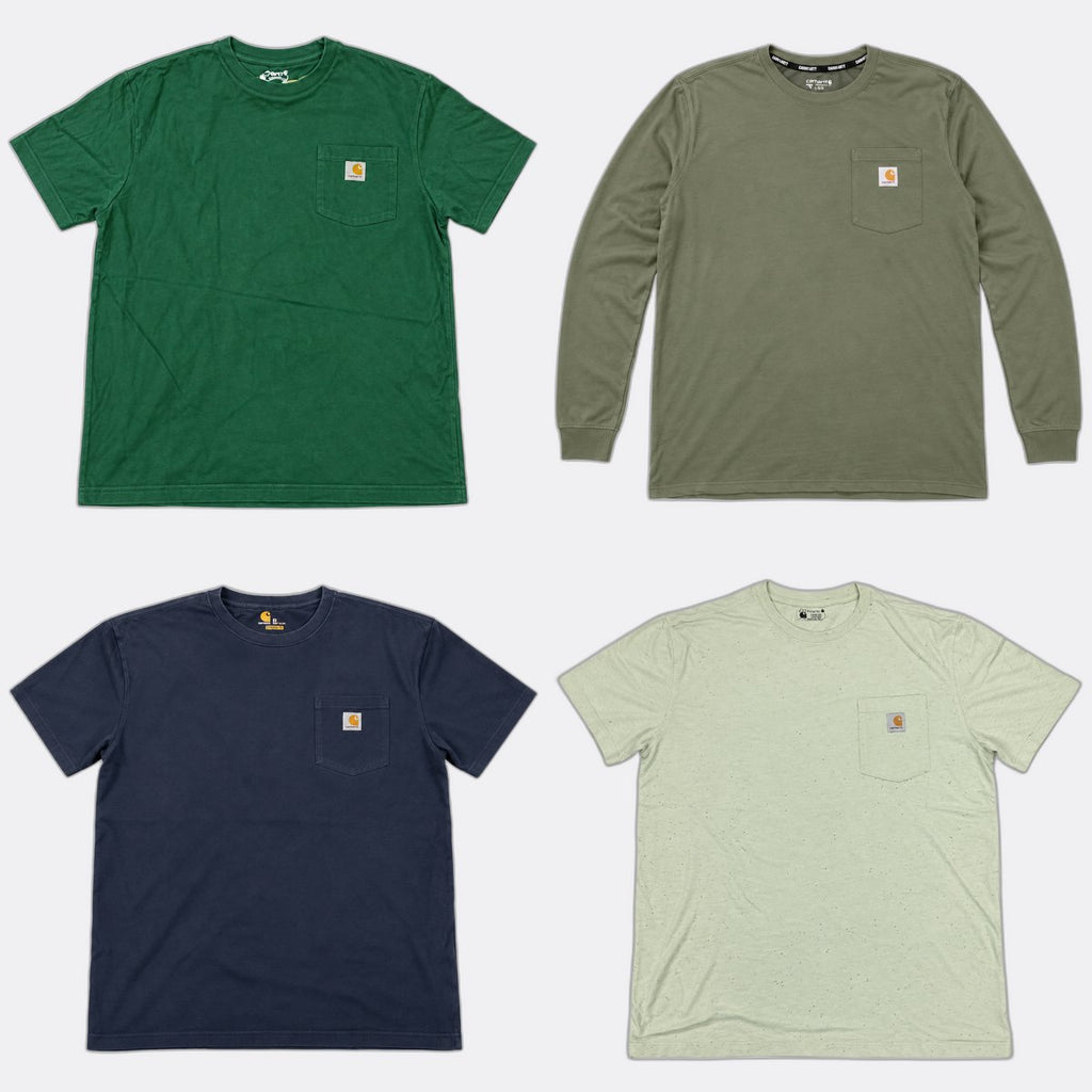 Vintage Carhartt T-Shirts Bundle in mixed sizes and colours. Grade B/C.