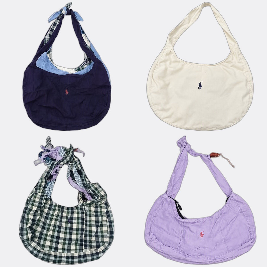 Upcycled Polo Bags Bundle in mixed sizes and colours. Grade A/B/C.