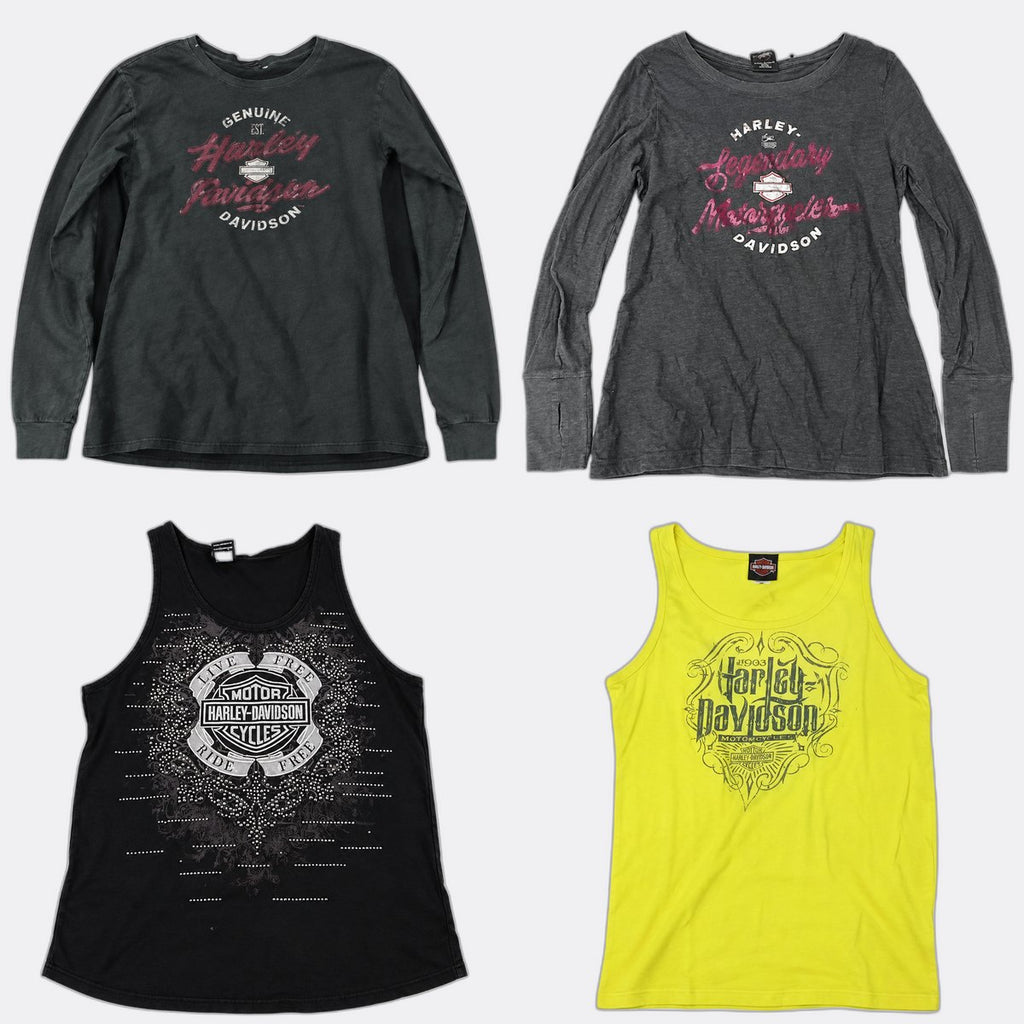Vintage Harley Baby Tees Bundle in mixed sizes and colours. Grade A/B/C.