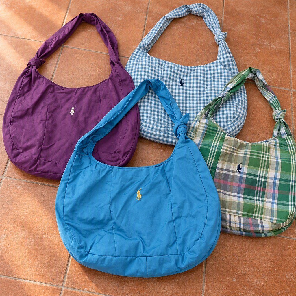 Upcycled Polo Bags Bundle in mixed sizes and colours. Grade A/B/C.