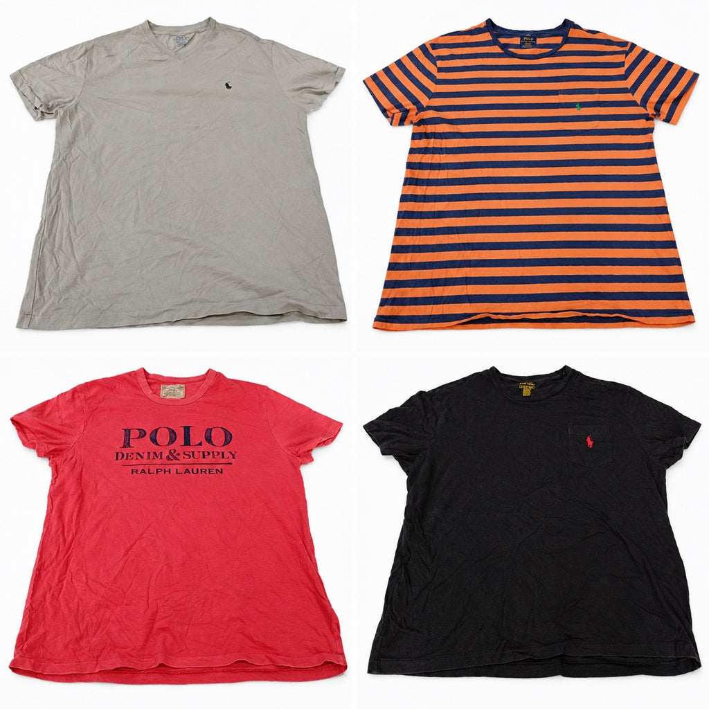 Vintage Polo T-Shirts Bundle in mixed sizes and colours. Grade B/C.