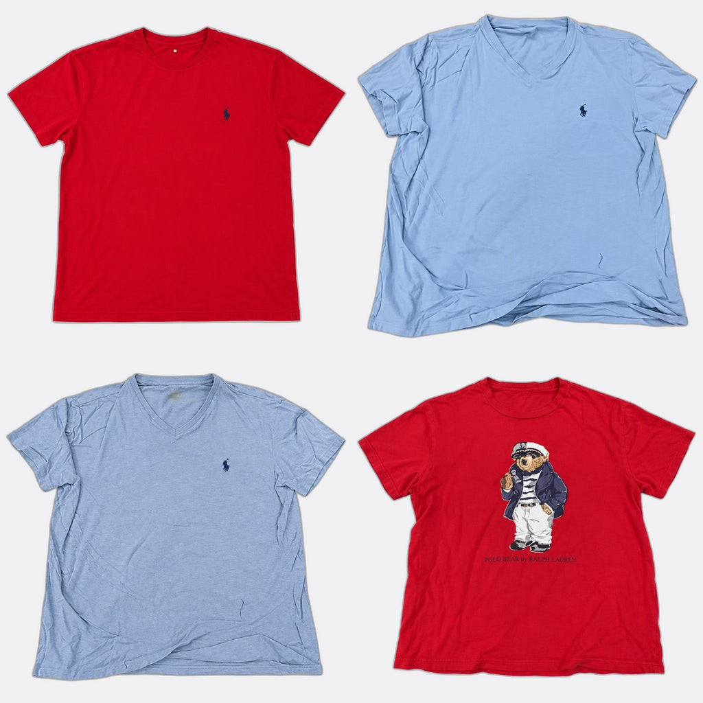 Vintage Polo T-Shirts Bundle in mixed sizes and colours. Grade B/C.