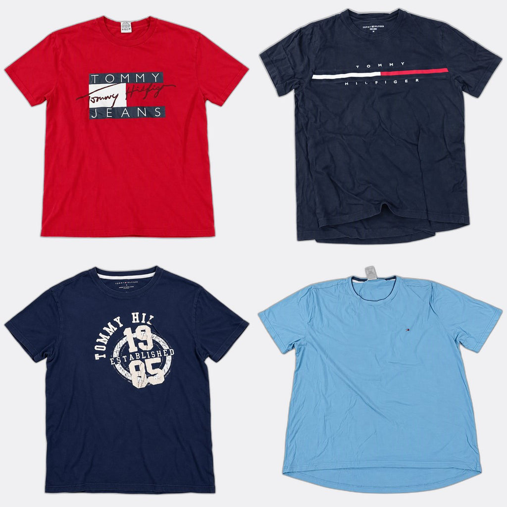 Vintage Tommy Hilfiger T-Shirts Bundle in mixed sizes and colours. Grade B/C.