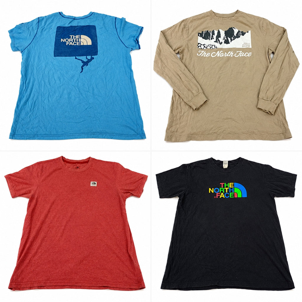 Vintage The North Face T-Shirts Bundle in mixed sizes and colours. Grade B/C.