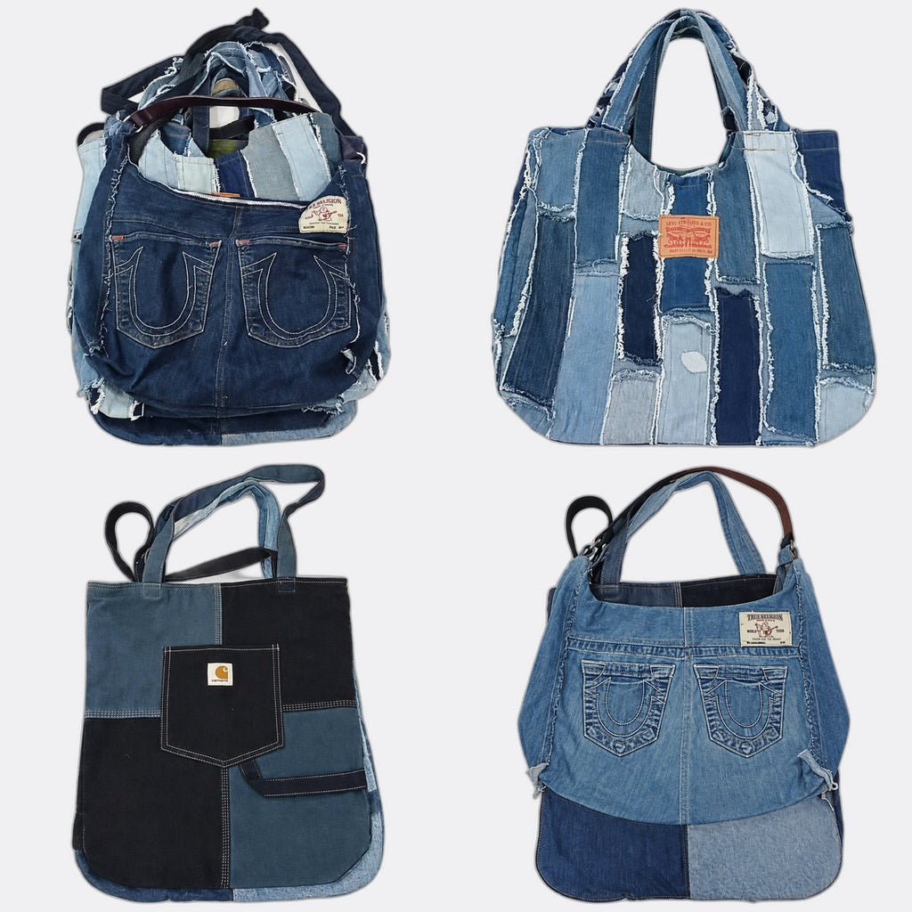 Upcycled Mix Branded Bags Bundle in mixed sizes and colours, Grade A/B/C.