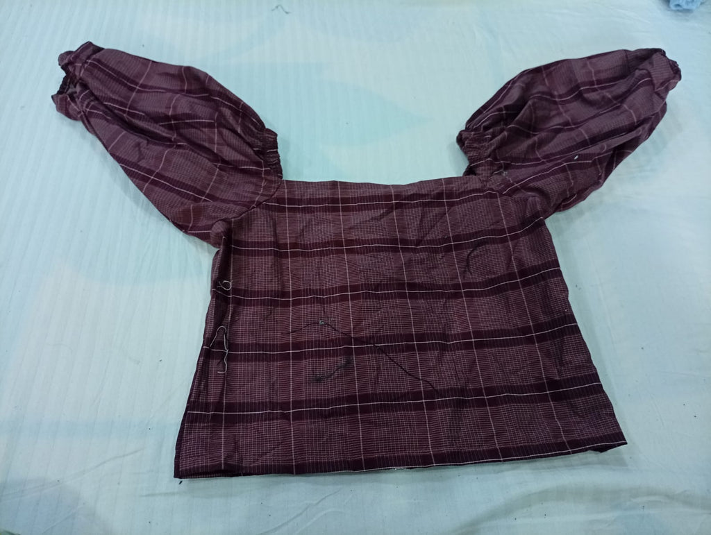 Upcycled Square Neck Blouses Bundle in mixed sizes and colours, Grade A/B/C.