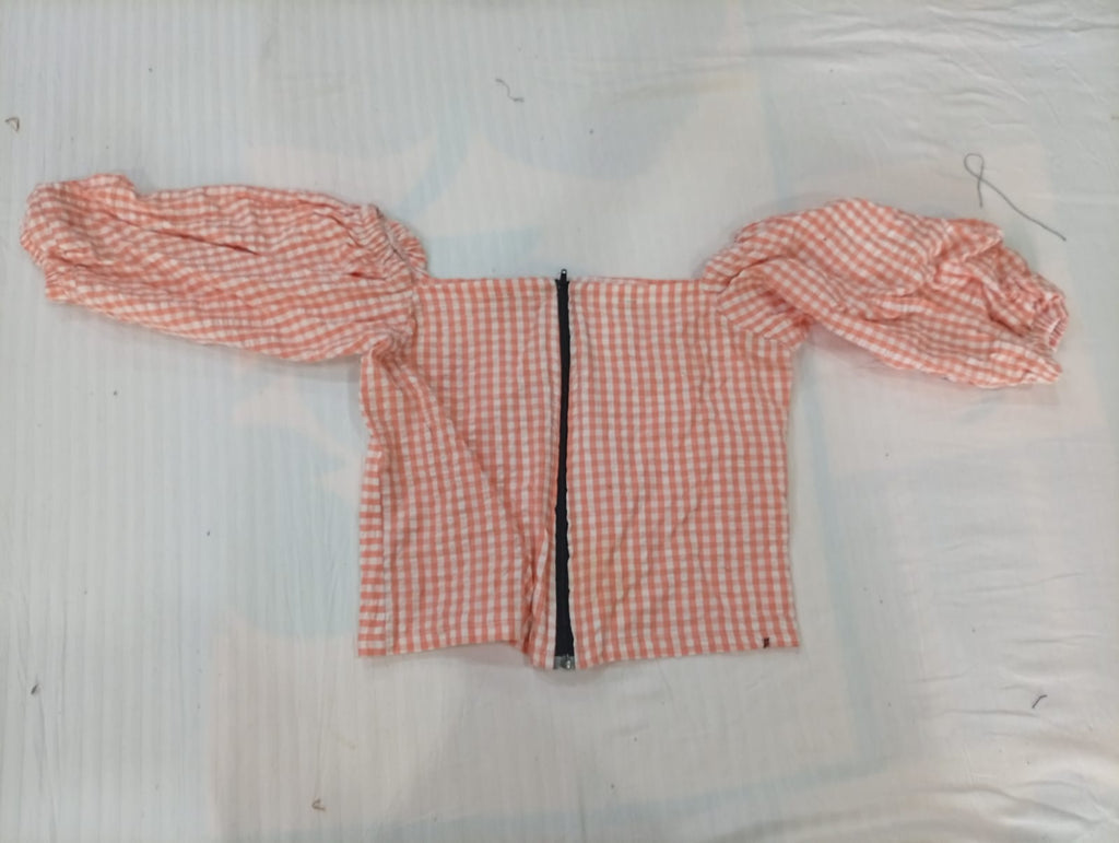 Upcycled Square Neck Blouses Bundle in mixed sizes and colours, Grade A/B/C.