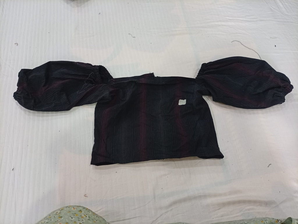 Upcycled Square Neck Blouses Bundle in mixed sizes and colours, Grade A/B/C.