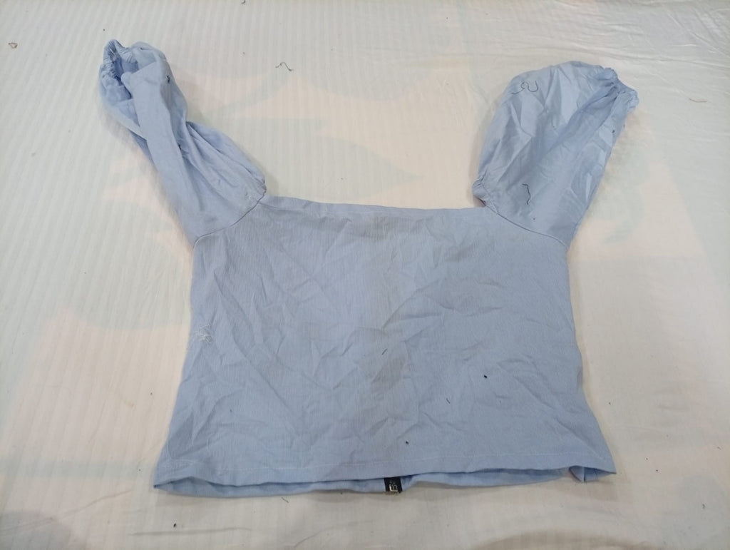 Upcycled Square Neck Blouses Bundle in mixed sizes and colours, Grade A/B/C.