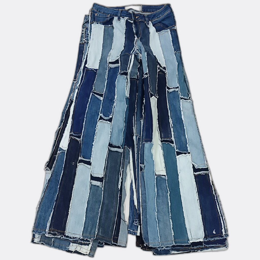 Upcycled Mix Style Jeans Bundle in mixed sizes and colours, Grade A/B/C.