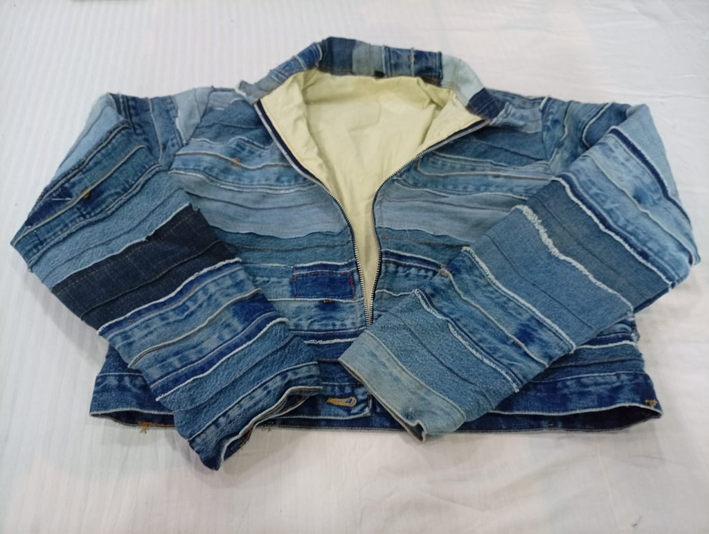 Upcycled Carhartt and Levi's Mix Style Denim Jackets in mixed sizes and colours. Grade A/B/C.
